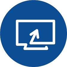 computer screen icon, interactive PC screen, PC monitor icon 